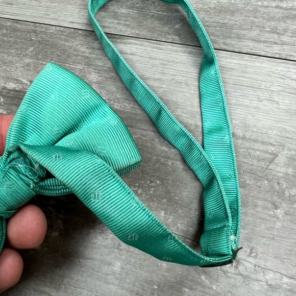 Solid Seafoam Green Check Pre-Tied Bowtie Bow Tie - Picture 2 of 4
